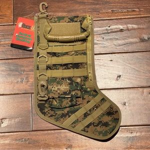 NWT Camo Ruck Up Tactical Christmas Stocking with Handle